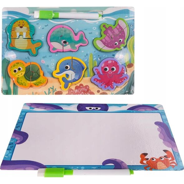 1PUNKT Drewniana Tablica + Puzzle Ocean