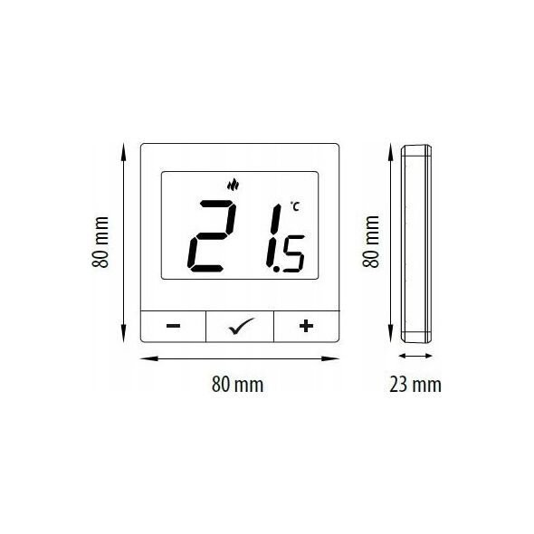 Engo Engo natynkowy, internetowy regulator temperatury ZigBee/868 MHz zasilany sieciowo 230V, czarny E25-230B