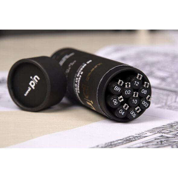 UNIBALL Uni - The Tube Finerliner - Black (9 pcs) (401228) /Arts and Crafts