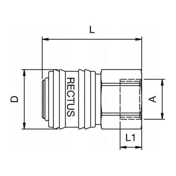RQS SZYBKOZÅÄCZE TYP 26 1/4'' GWINT WEWNÄTRZNY RQS