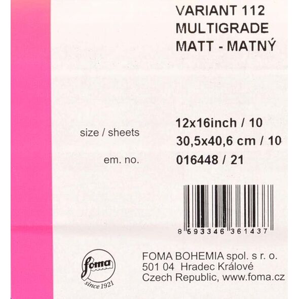 Foma Foma Fomabrom Variant 112 30,5x40,6cm 10 sheets