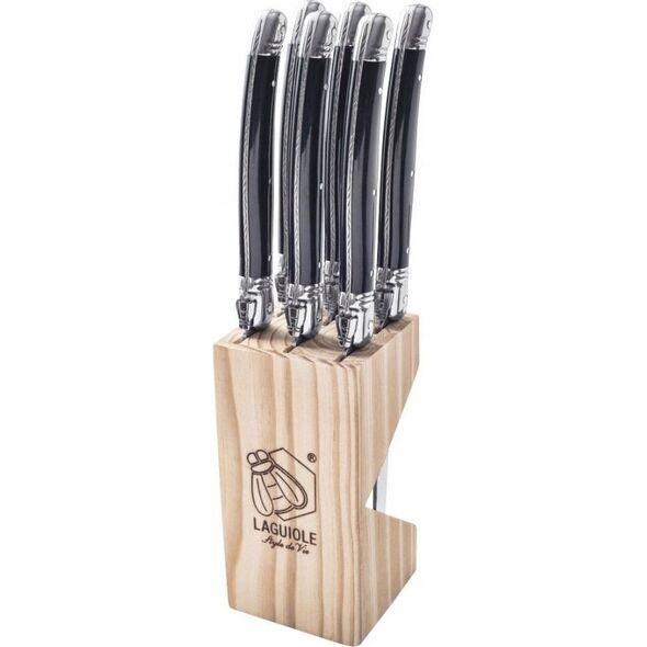 Laguiole Laguiole Steak knives black - 6 pcs