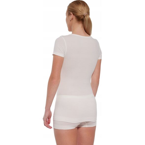 Brubeck SS1398W Koszulka damska z krótkim rękawem COMFORT MERINO kremowy L