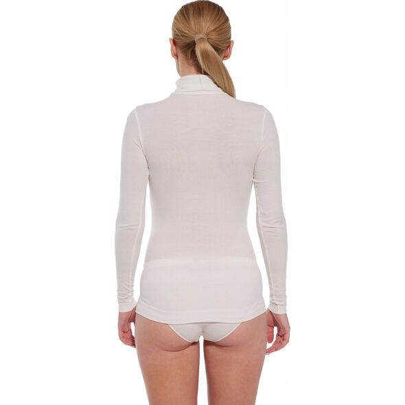 Brubeck LS1627W Koszulka damska z golfem COMFORT MERINO kremowy S