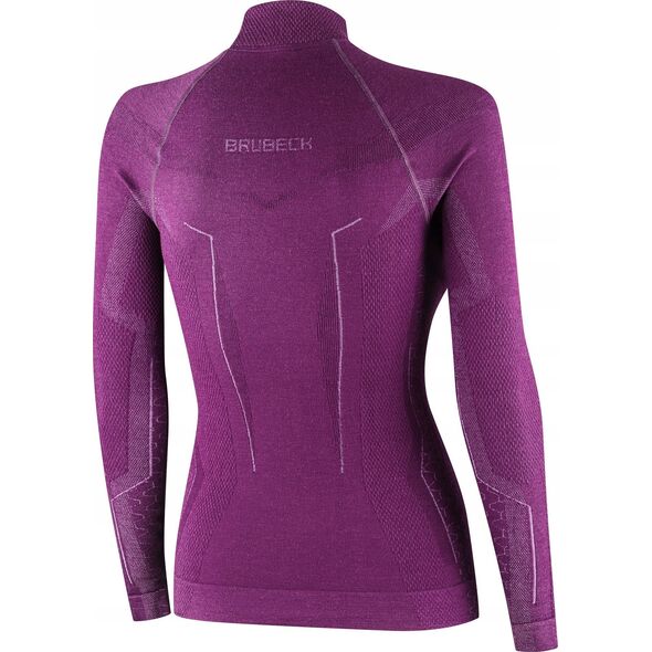 Brubeck LS1665W Bluza damska EXTREME MERINO fuksjowy XL