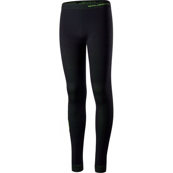 Brubeck KP1028J Komplet bielizny piłkarskiej z czapką DRY JUNIOR czarny/neonowy 164/170