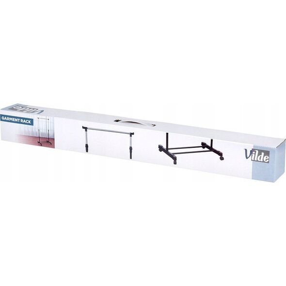 Vilde Wieszak na Ubrania Stojący na Kółkach Metalowy Czarny Solidny VILDE 140 cm