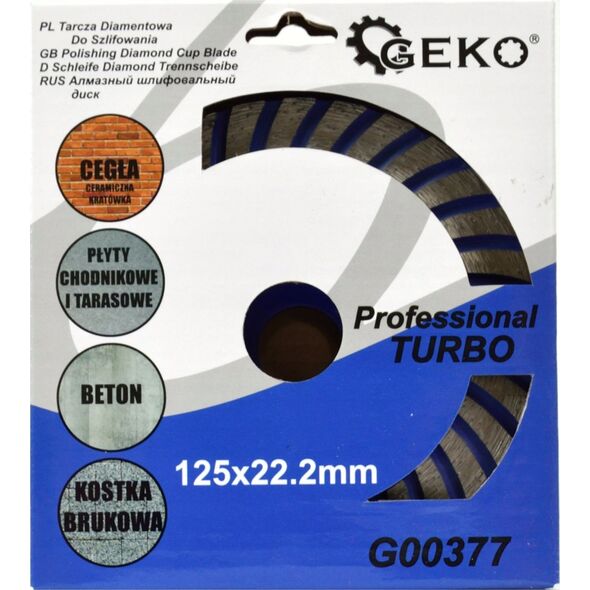 Geko Tarcza diam. do szlif.125mm turbo GEKO(20)