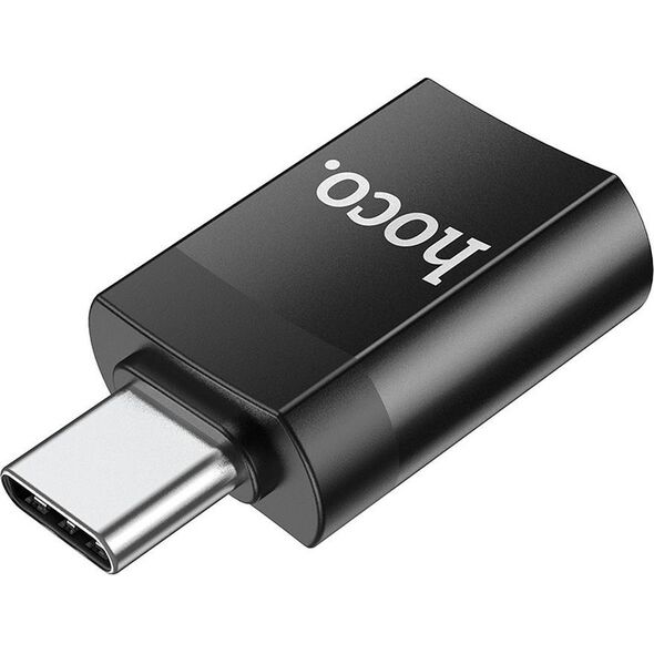 Hoco HOCO ADAPTER OTG ZE ZŁĄCZA TYP C DO USB A (ŻEŃSKI) UA17 CZARNY