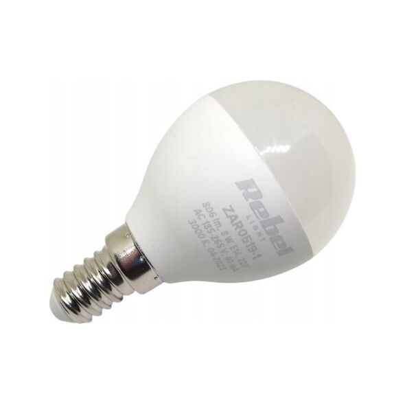 Rebel Lampa Led Rebel G45, 8W, E14, 3000K, 230V