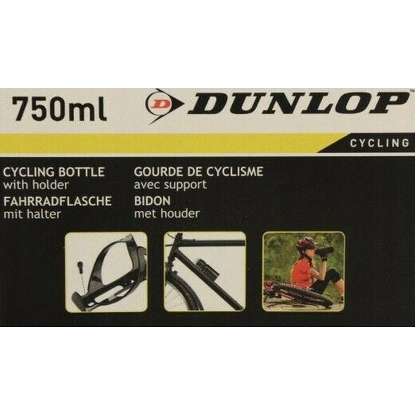 Dunlop BIDON ROWEROWY DUNLOP 750ML Z KOSZYKIEM CZARNY