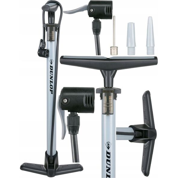 Dunlop POMPKA WARSZTATOWO ROWEROWA DUNLOP 140 PSI (9.6BAR) SZARY