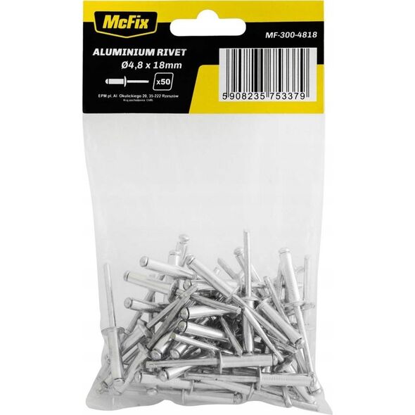MCFIX NITY ALUMINIOWE OP-50SZT 4.8*12MM