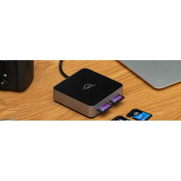 Czytnik OWC Atlas Dual SD Card Reader: USB-C Dual-Slot SDXC UHS-II Card Reader
