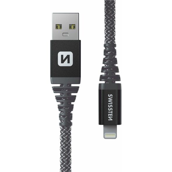 Kabel USB Swissten Data Cable Kevlar Usb / Lightning 1.5 M Antracit