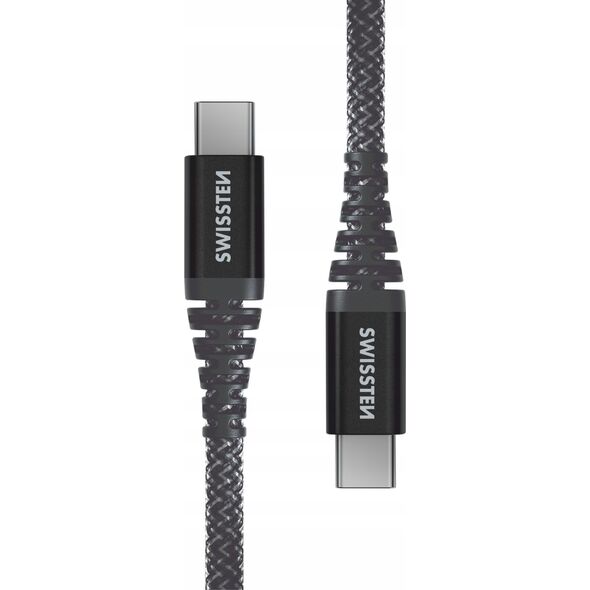 Kabel USB Swissten Data Cable Kevlar Usb-C / Usb-C 1.5 M Antracit