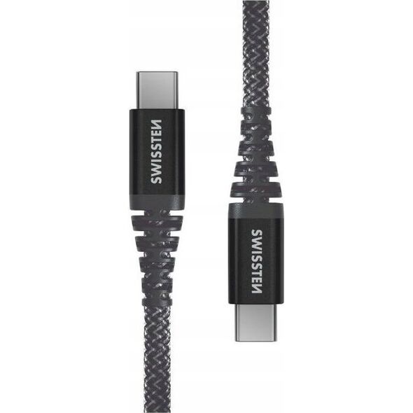 Kabel USB Swissten Data Cable Kevlar Usb-C / Usb-C 1.5 M Antracit
