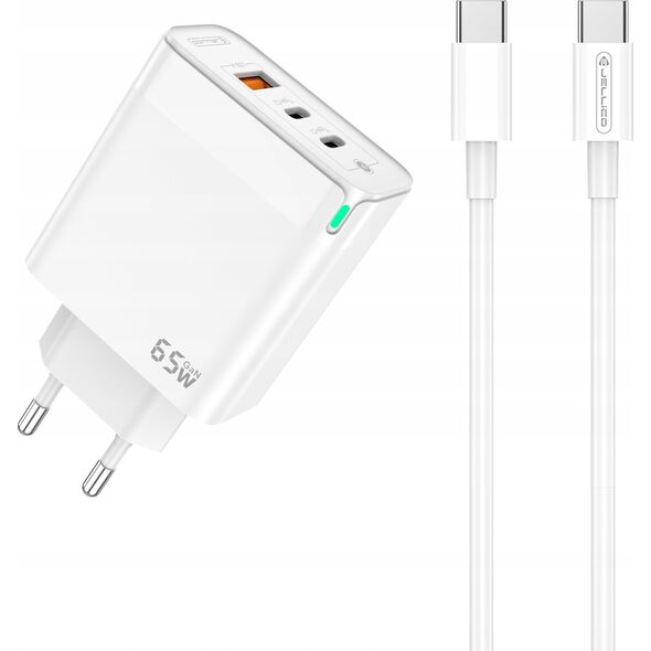 Ładowarka Jellico JELLICO ładowarka sieciowa C79 GaN PD 65W 2xUSB-C + 1xUSB QC3.0 Biały