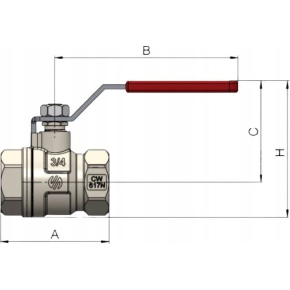 Arco VALVE SENA VA30 1 FF LONG HANDLE