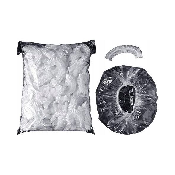 Activeshop Jednorazowe czepki foliowe 100 szt.