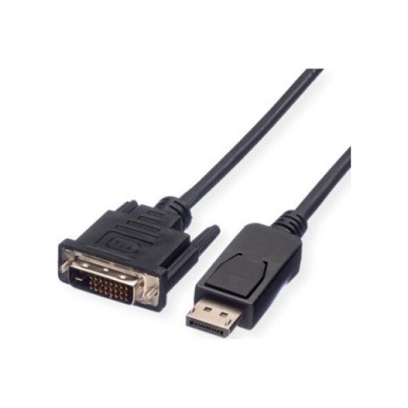 Kabel Value VALUE Kabel DisplayPort męski DP - DVI (24+1) męski, LSOH, czarny, 1,5 m