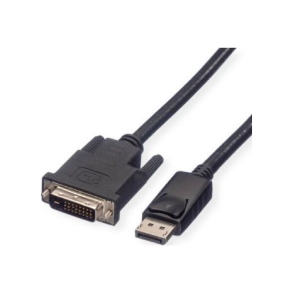 Kabel Roline ROLINE Kabel DisplayPort męski DP - DVI męski (24+1), LSOH, czarny, 1,5 m