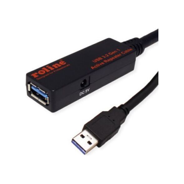 Kabel USB Roline Kabel ROLINE USB 3.2 Gen 1 Active Repeater, czarny, 15 m