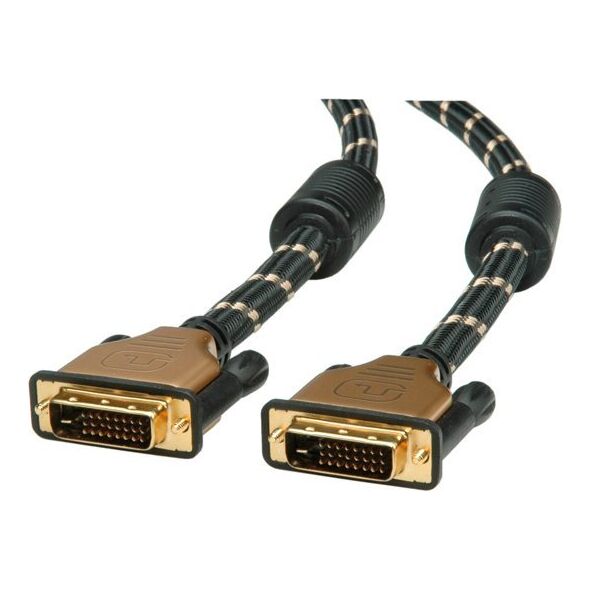Kabel Roline ROLINE GOLD Monitorkabel DVI, M-M, (24+1) podwójne łącze, blister detaliczny, 1 m
