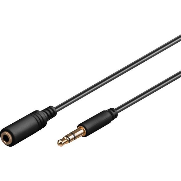 Kabel Goobay Przedłużacz do słuchawek i audio AUX, 3,5 mm 3-pinowy, cienki - Długość kabla 2 m