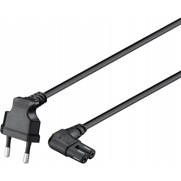 Kabel zasilający Goobay Kabel przyłączeniowy Euro, 1 m, czarny - Długość kabla 1 m