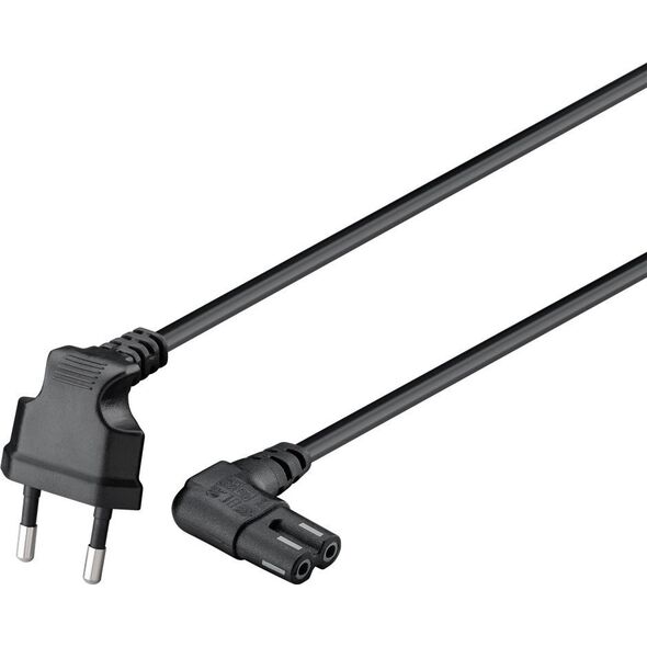 Kabel zasilający Goobay Kabel przyłączeniowy Euro, 1 m, czarny - Długość kabla 1 m