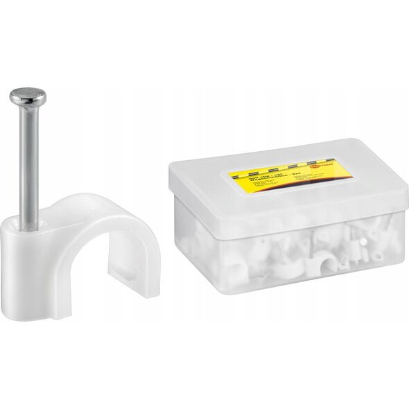 Organizer Goobay Obejma kablowa, biały - Wysokość 11.4 mm