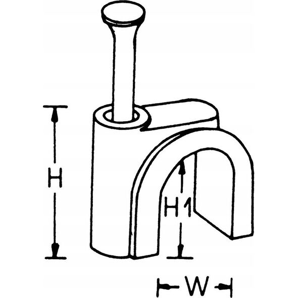 Organizer Goobay Obejma kablowa, biały - Wysokość 8.4 mm