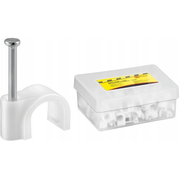 Organizer Goobay Obejma kablowa, biały - Wysokość 8.4 mm
