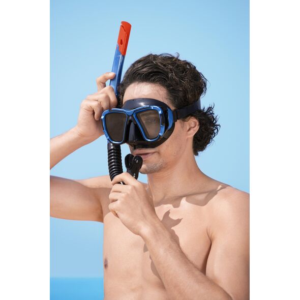 Bestway Bestway Hydro-Pro BlackSea Snorkel & Fin Set, Adult, Half face mask, Tempered glass, Assorted colours, Silicone, 43-48