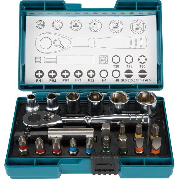Makita Makita B-54081 Ratchet + Bit Set