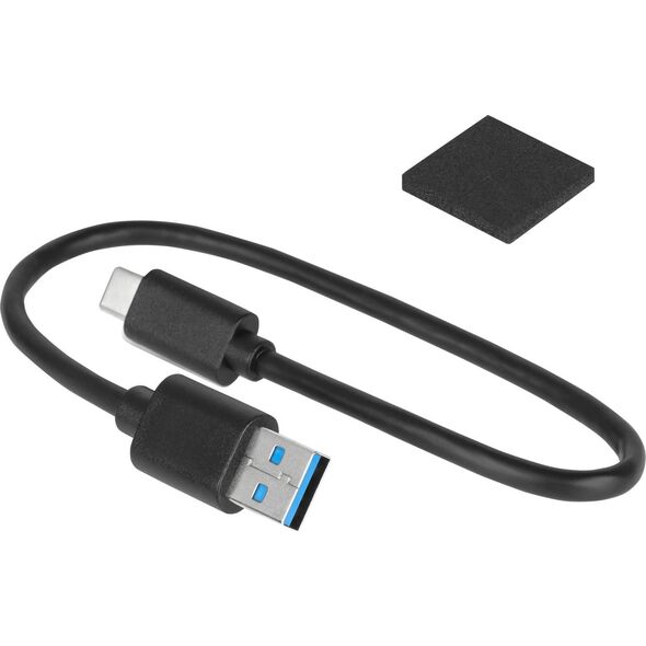 Kieszeń Rebel Obudowa dysku 2,5" SATA USB C 3.1  Rebel przeźroczysta
