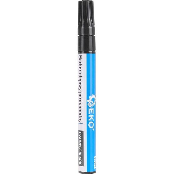Geko Marker olejowy permanentny czarny – kartonik wystawowy (24/480)