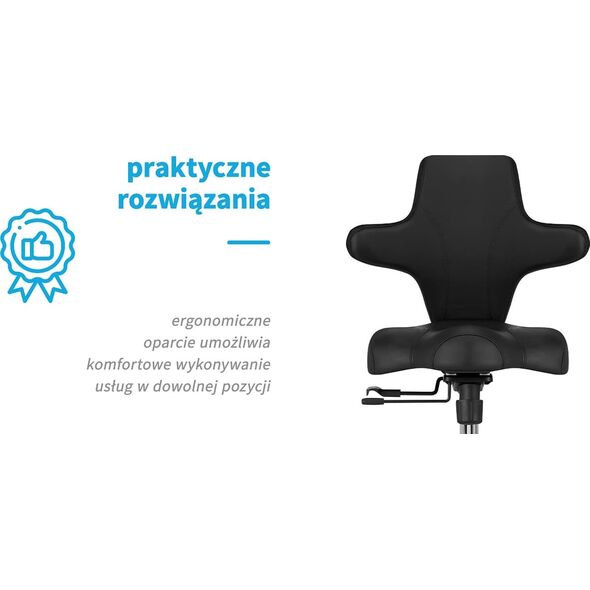 Activeshop Krzesło kosmetyczne Azzurro Special 152 czarne