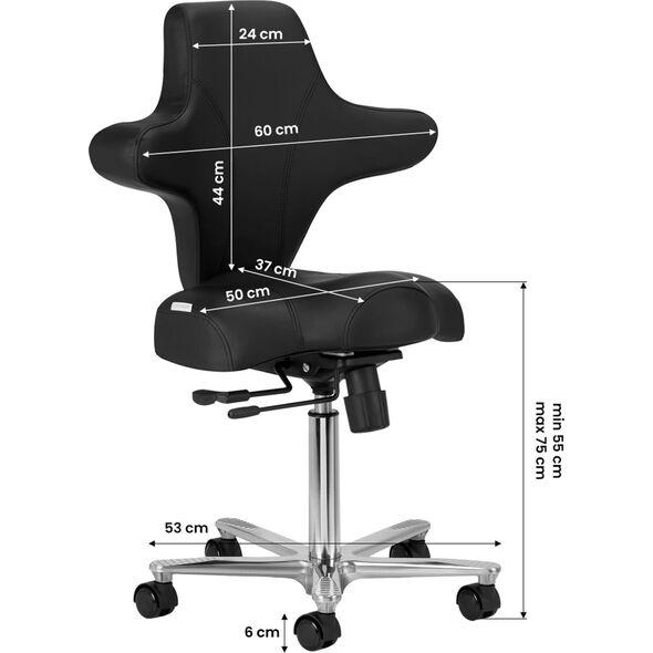 Activeshop Krzesło kosmetyczne Azzurro Special 152 czarne