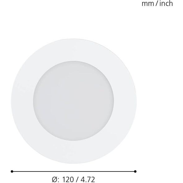 EGLO EGLO FUEVA-Z INDBYG. 600LM Ø117 2700-6500K HVID