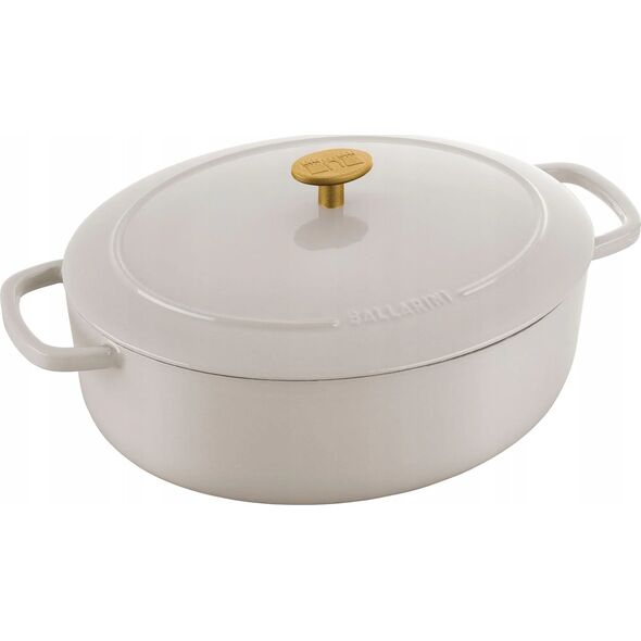 Ballarini Garnek żeliwny owalny Ballarini Bellamonte - Kość słoniowa, 6.5 ltr