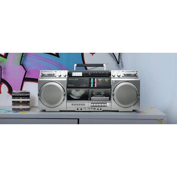 Radioodtwarzacz Muse BOOMBOX MUSE M-380 GBS GHETTO srebrny