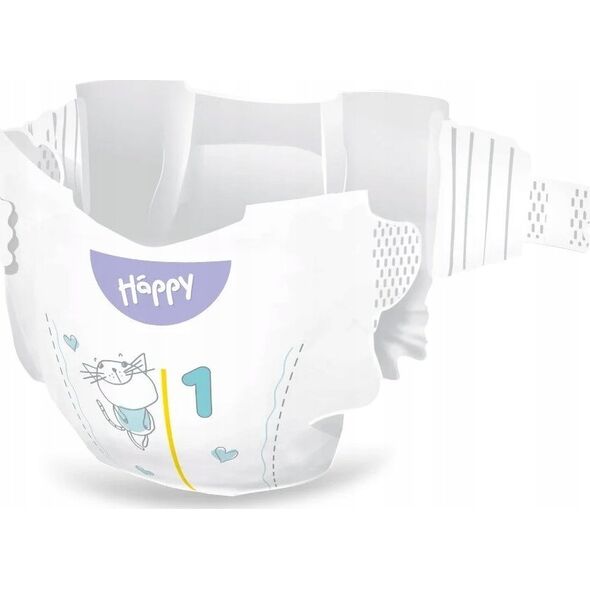 Happy HAPPY Newborn (2-5kg) diapers 42pcs, size 1 NEW, BB-054-NB42-W01