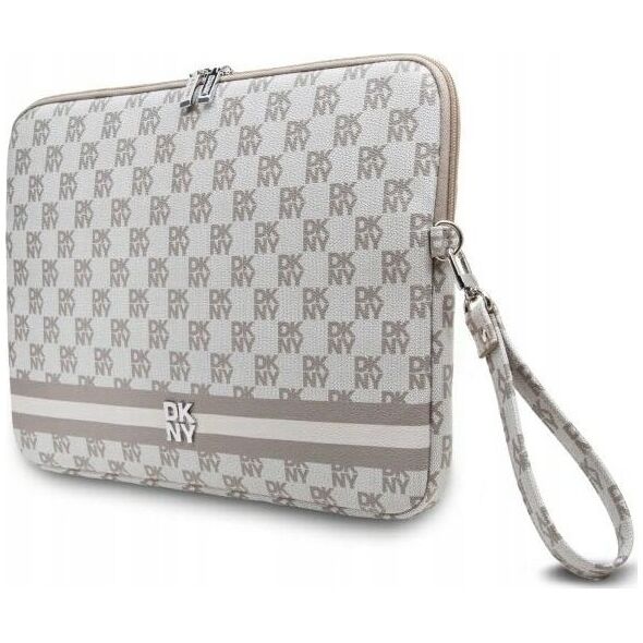Etui DKNY DKNY Sleeve DKCS16PVSHLE 16"              beżowy/beige Checkered Pattern Printed Stripes
