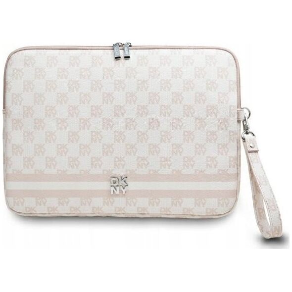 Etui DKNY DKNY Sleeve DKCS14PVSHLP 14" różowy/pink  Checkered Pattern Printed Stripes