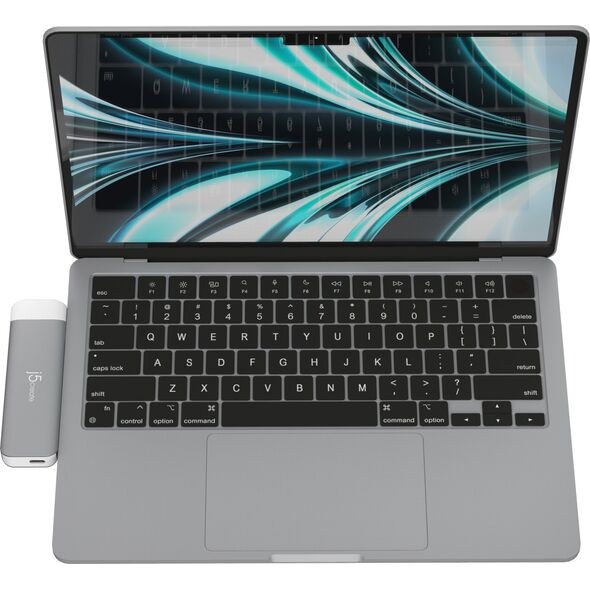 HUB USB j5create j5create JCD394-N huby i koncentratory 2 x USB 3.2 Gen 2 (3.1 Gen 2) Type-C 5000 Mbit/s Szary, Biały