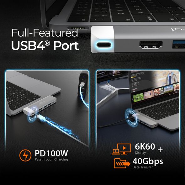 HUB USB j5create j5create JCD394-N huby i koncentratory 2 x USB 3.2 Gen 2 (3.1 Gen 2) Type-C 5000 Mbit/s Szary, Biały