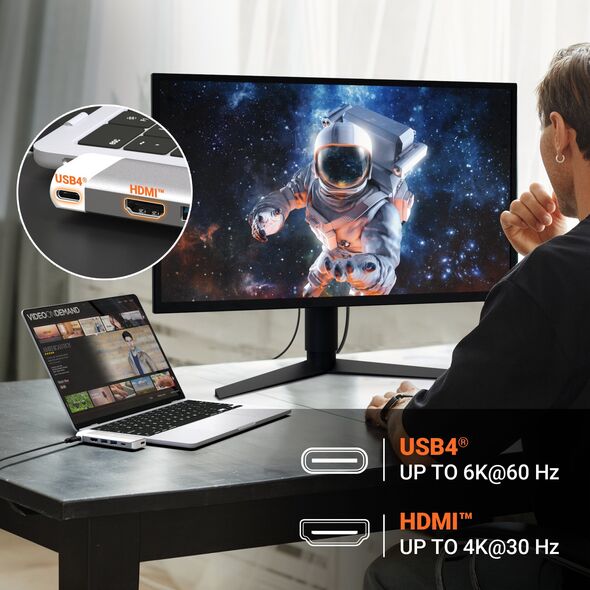 HUB USB j5create j5create JCD394-N huby i koncentratory 2 x USB 3.2 Gen 2 (3.1 Gen 2) Type-C 5000 Mbit/s Szary, Biały