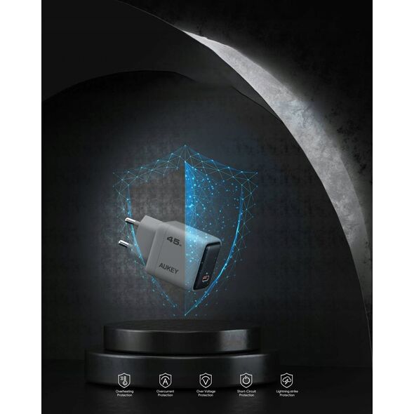 Ładowarka Aukey AUKEY PA-C2 wall charger 45W Gray